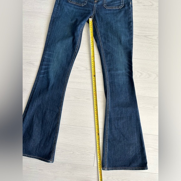 Veronica Beard Beverly Skinny Flare High Rise Dark Vintage Denim Jeans Womens 25 - Picture 11 of 11